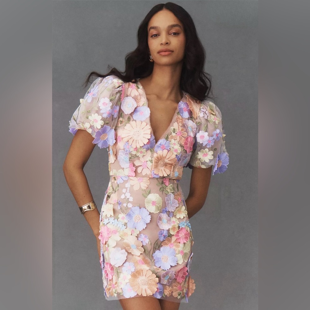 Elliatt Anthea 3D Lace Mini Dress